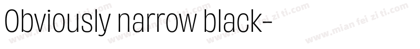 Obviously narrow black字体转换